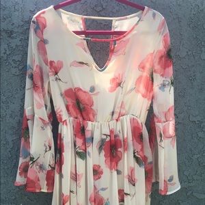 Audrey Floral Bell Sleeve Romper